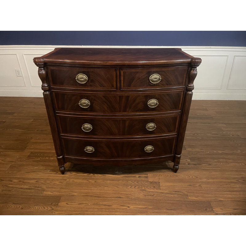 Bow Front Mahogany Chest