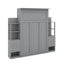 Lit escamotable double avec tablettes, tiroirs et DEL-1811326481