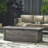 56" Outdoor 50,000 BTU Rectangular Mgo Concrete Propane Fire Pit (Tank Cover Not Included)-820202465