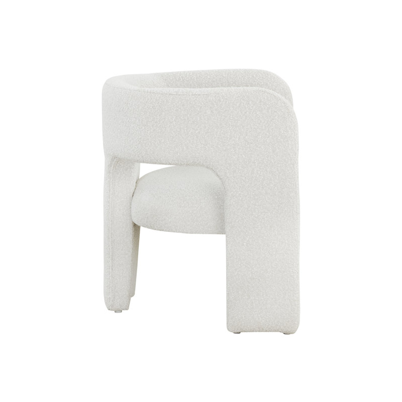 Lounge Chair, Cream Polyester