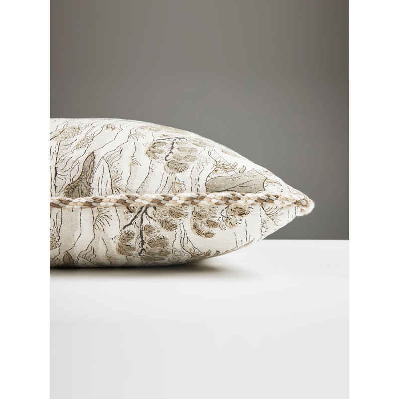 Housse et insert de coussin carré Pacifica Satomi, Étain