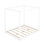 Queen Size White Canopy Platform Bed With Support Legs - Construction, Fresh Mattress, Modern Look Stable Structure, Aesthetic
