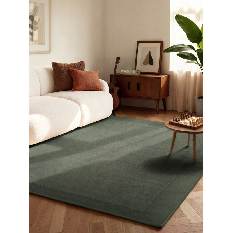 Villeroy & Boch Wool Rug Kivi Organic Shape - Soft Natural Living room Rug with Border, Handmade & Natural, Modern Design