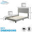 Base de lit plateforme tapissier en similicuir avec tête de lit réglable et système de soutien à lattes robustes Roma - aucun sommier requis-1345607096-1345607098