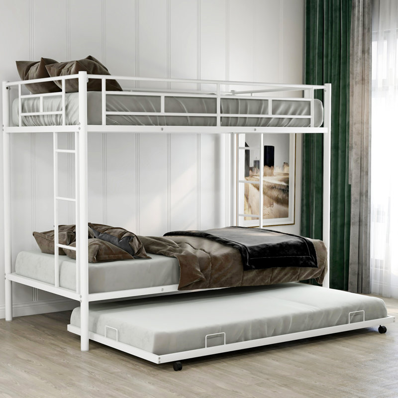Bunk Bed With Trundle, White
