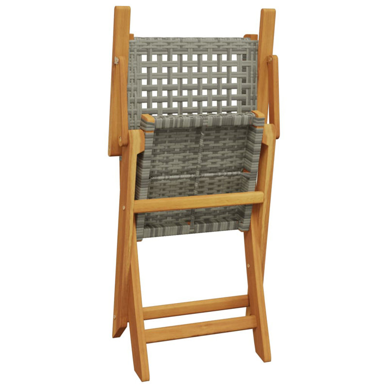 12 2 - Person Wood Patio Dining Set with Square Table, Grey