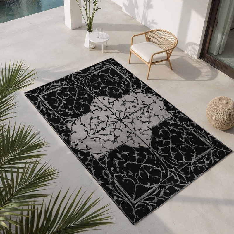 Tapis intérieur et extérieur Dusky Halo, Rectangulaire 8 pi x 10 pi