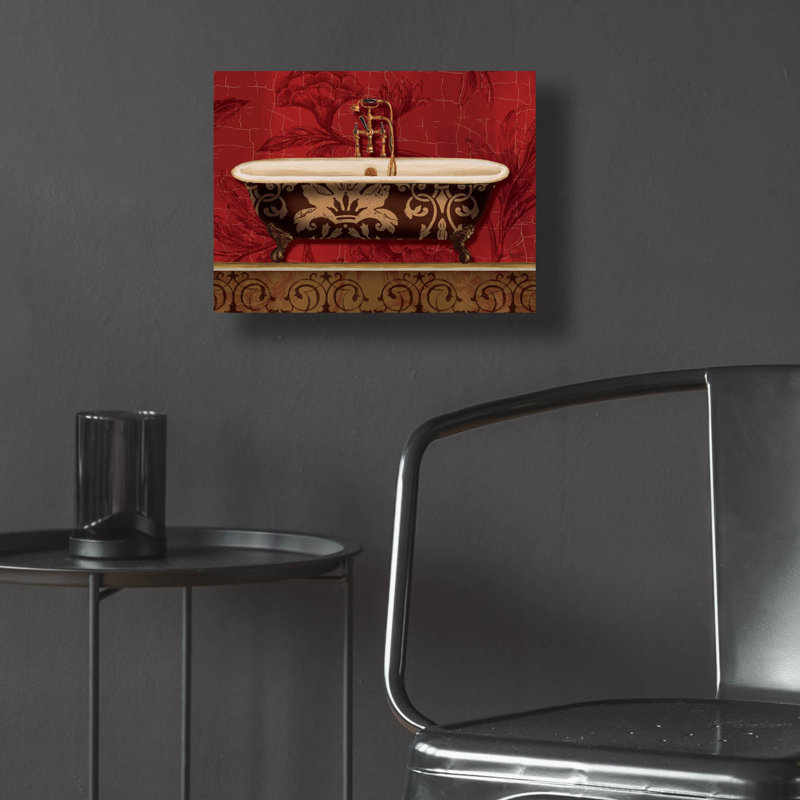 «Royal Red Bath I» par Lisa Audit, H 12 po x l 16 po x P 0,13 po