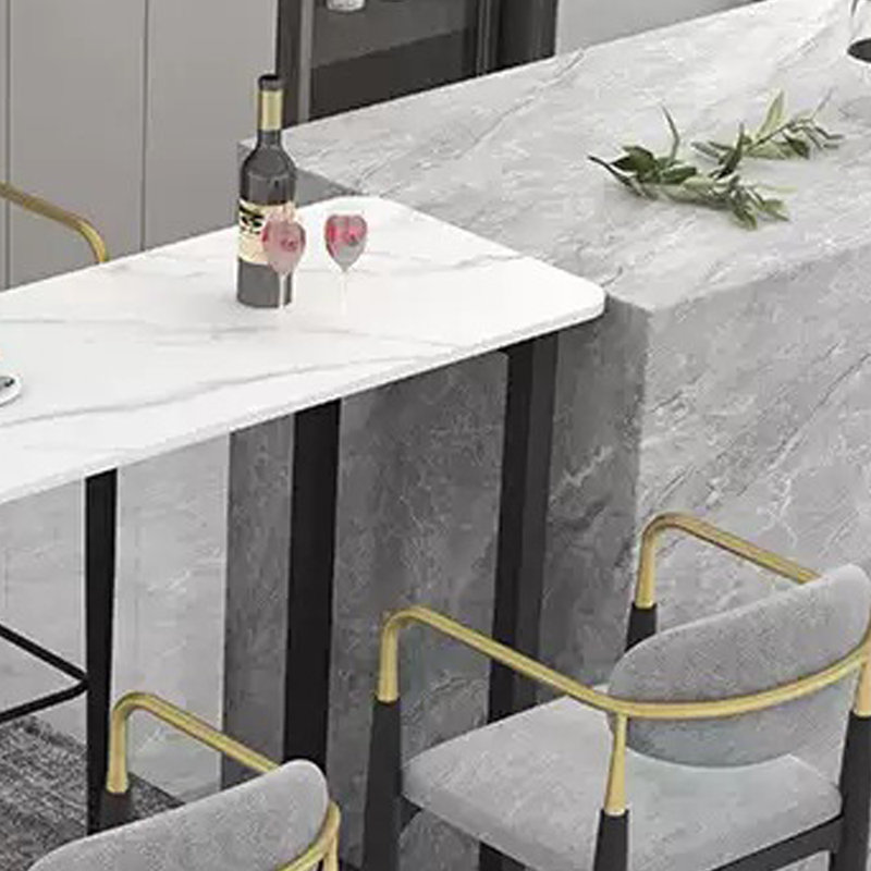 Tables de bar Light Luxury, H 41,3 po x L 78,7 po x l 23,6 po, Noir