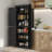 Freestanding Kitchen Cupboard with 4 Doors and Adjustable Shelves-1528592798