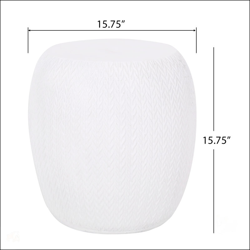 Table d'appoint d'extérieur en béton léger avec motif tressé charmant, durable et élégant pour divers espaces