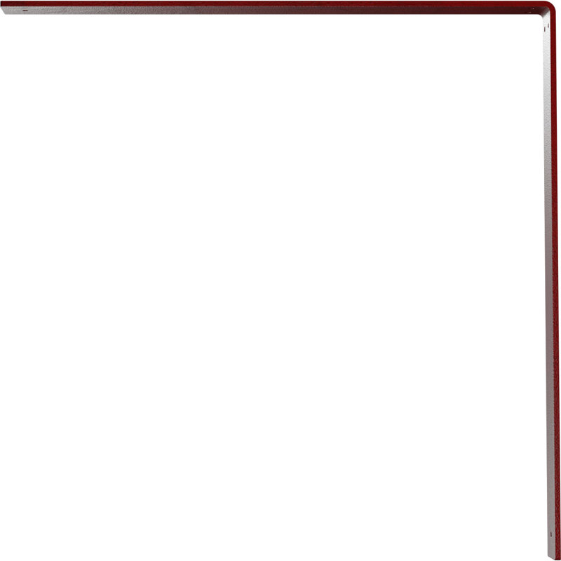 2"W x 24"D x 24"H Hamilton Steel Bracket, Hammered Bright Red, Hammered Bright Red, 24" H x 2" W x 24" D