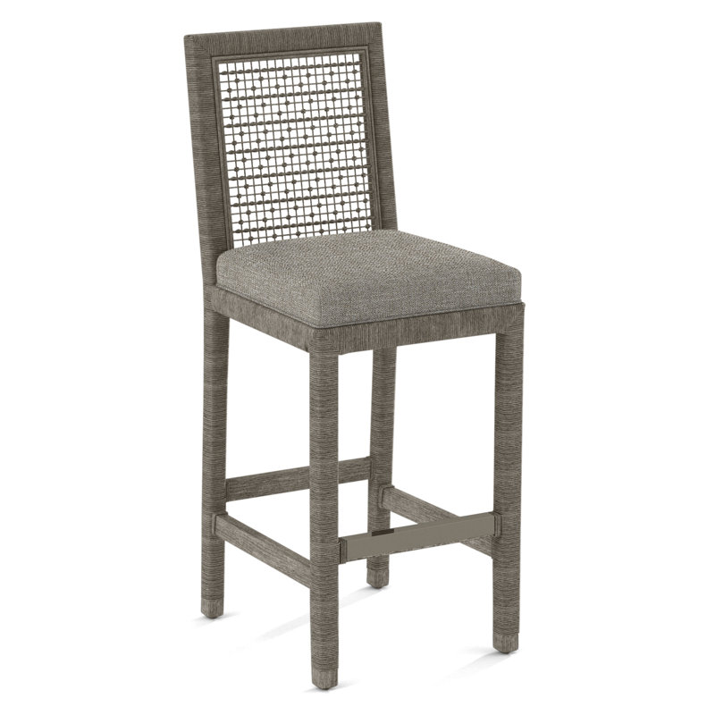 Pine Isle Bar Stool, Seashells; 0596-65, Stone Hearth
