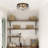 Rae 3- Light Seeded/ Bubble Glass Modern Farmhouse Flush Mount