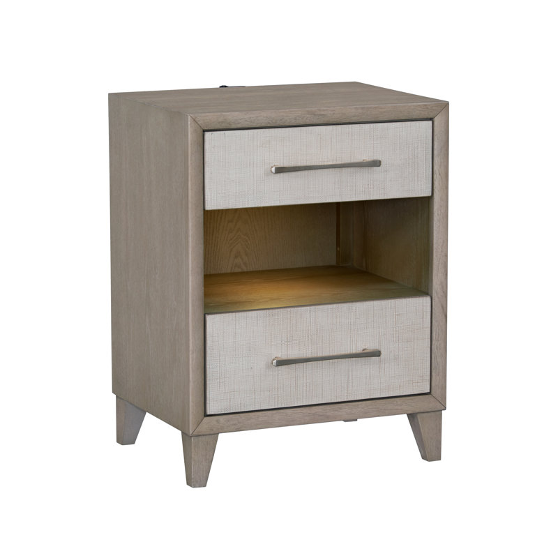 Petite table de chevet 2 tiroirs Cape