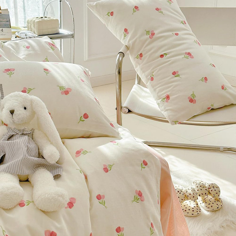 Literie W-Pinkyx, Housse de couette grand lit + 2 taies d'oreiller s
