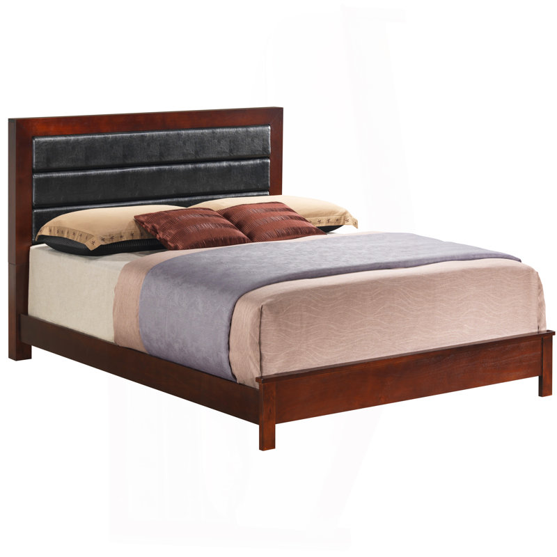 Charming Twin Bed With Cherry Finish
