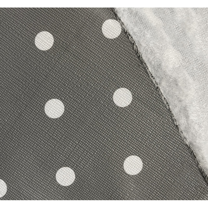 Knowle Rectangle Dots Polyester Tablecloth, Gray