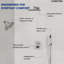 Robinet de douche mural à pluie haute pression 12 po, système de pomme de douche à double pluie avec valve thermostatique-103352446