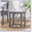 Table d'appoint en osier avec rotin en polyéthylène durable Bruce
