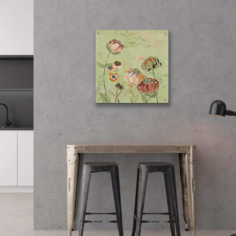Art mural épique «Les Fleurs 5» par Dusza, 24 po x 24 po, H 24 po x l 24 po