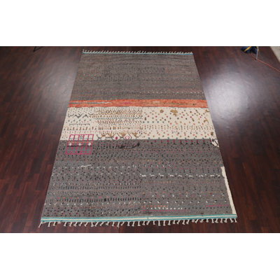 Tapis marocain en laine fait à la main 9 x 13