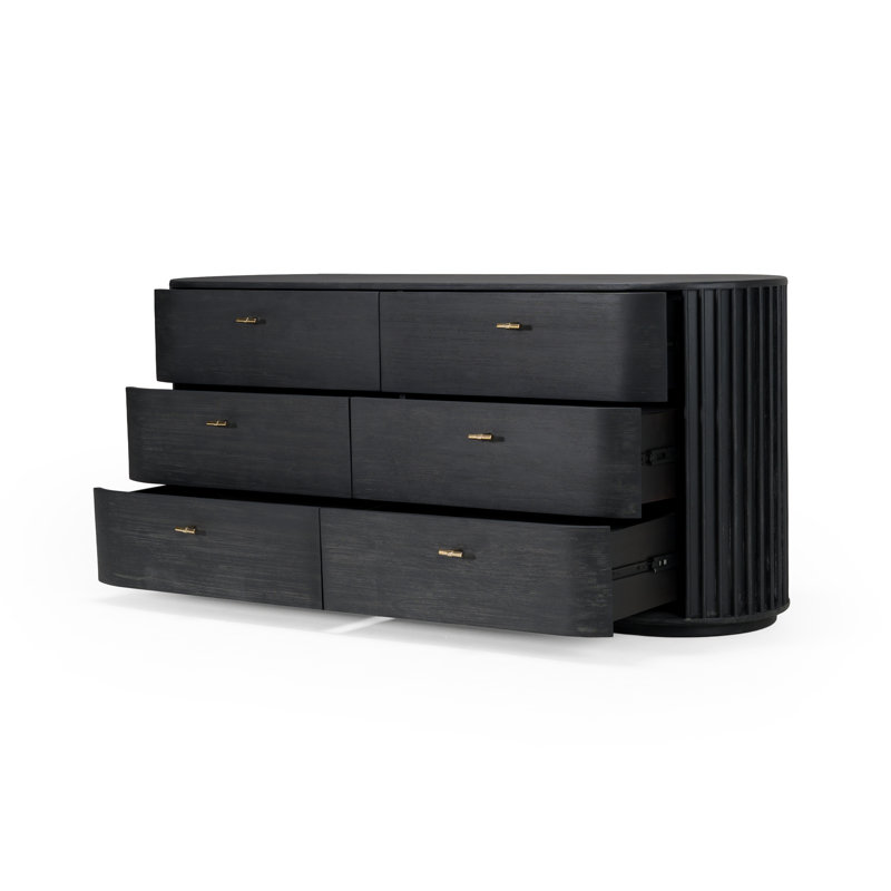 Haring - Commode moderne en acacia, Noir