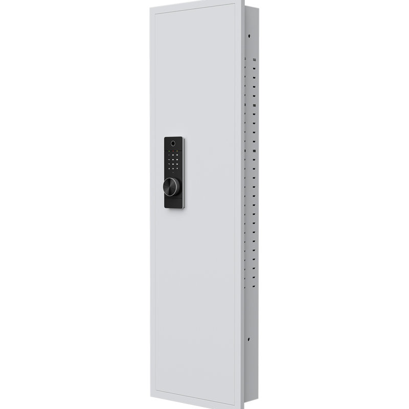 53" In Safe With Reliable Security - Touch Screen Panel, Adjustable Shelves For & Storage  White Secure Compartment Hidden Rifles,