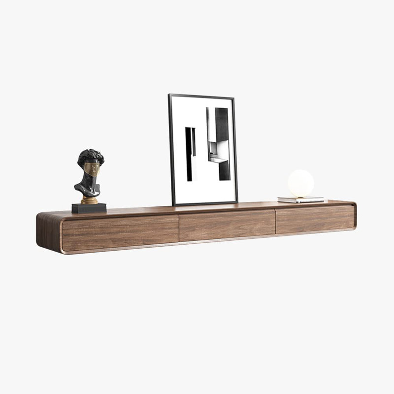 Solid Wood TV Stand for TVs up to 88", Dark Wood, 78.74