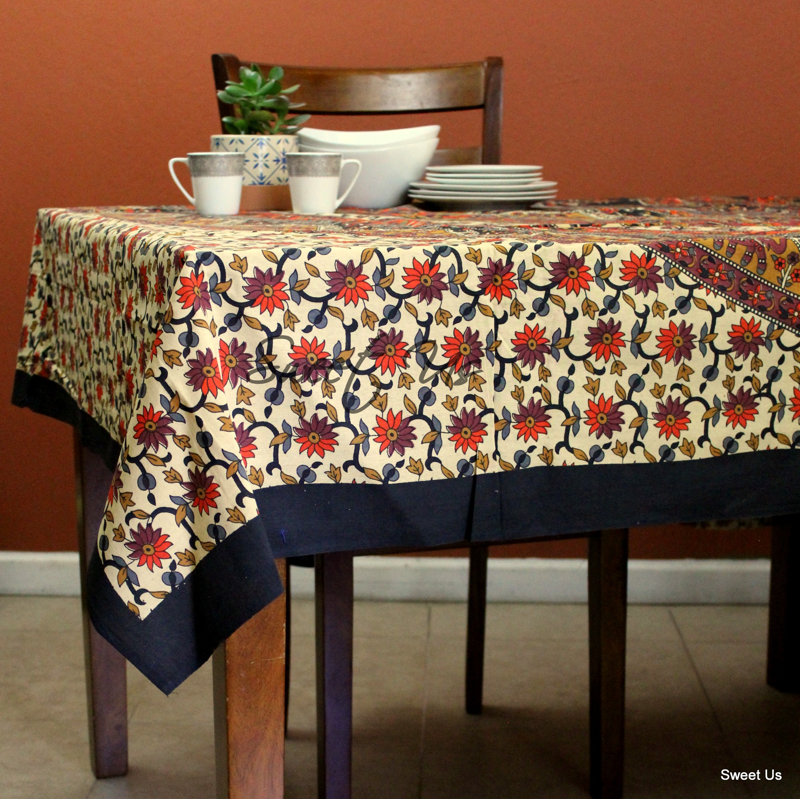 Nappe en coton rectangulaire, Noir