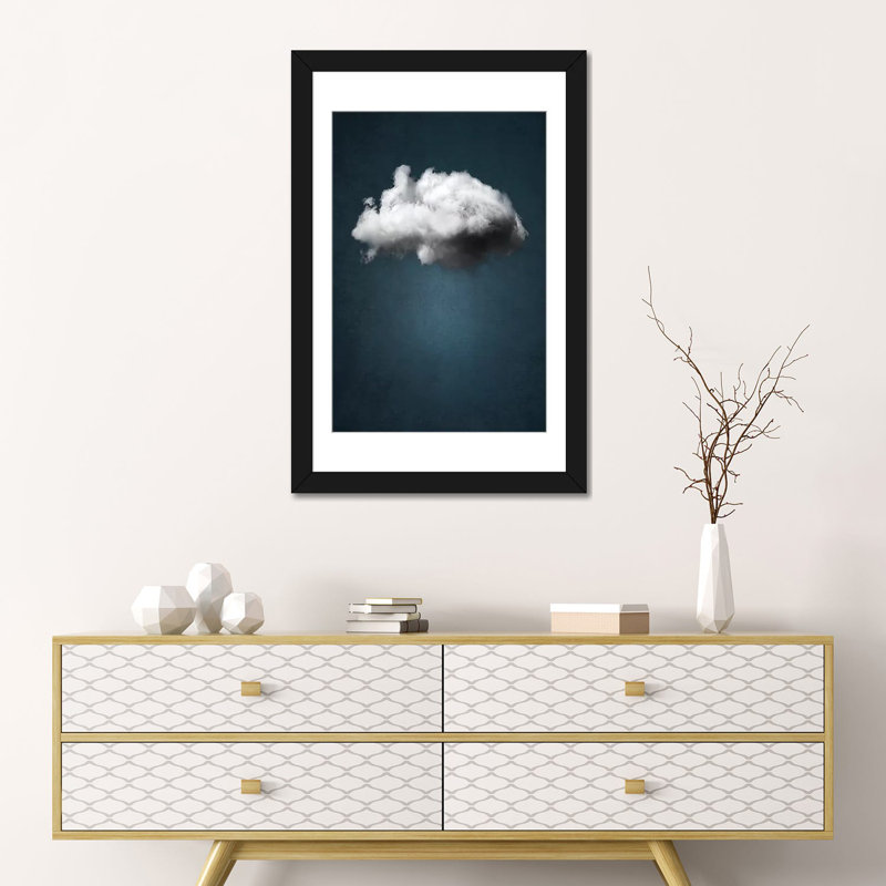 «Waiting Magritte» par The Usual Designers - impression sur toile tendue, H 24 po x l 16 po x P 1 po, Blanc