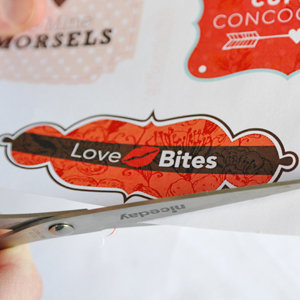 Cutting printable food and drink sticker