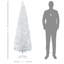 6' Artificial Pencil Christmas Tree, Slim Xmas Tree With 390 Realistic Branch Tips And Plastic Stand, White-1705144068-1705144069