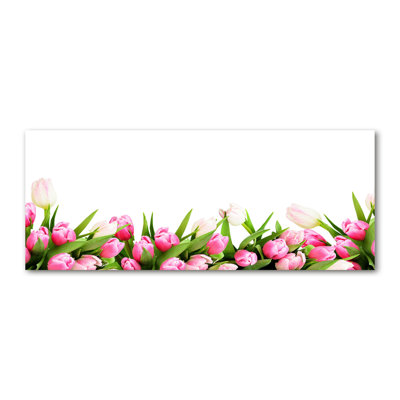 Pink Tulips - Wrapped Canvas Print