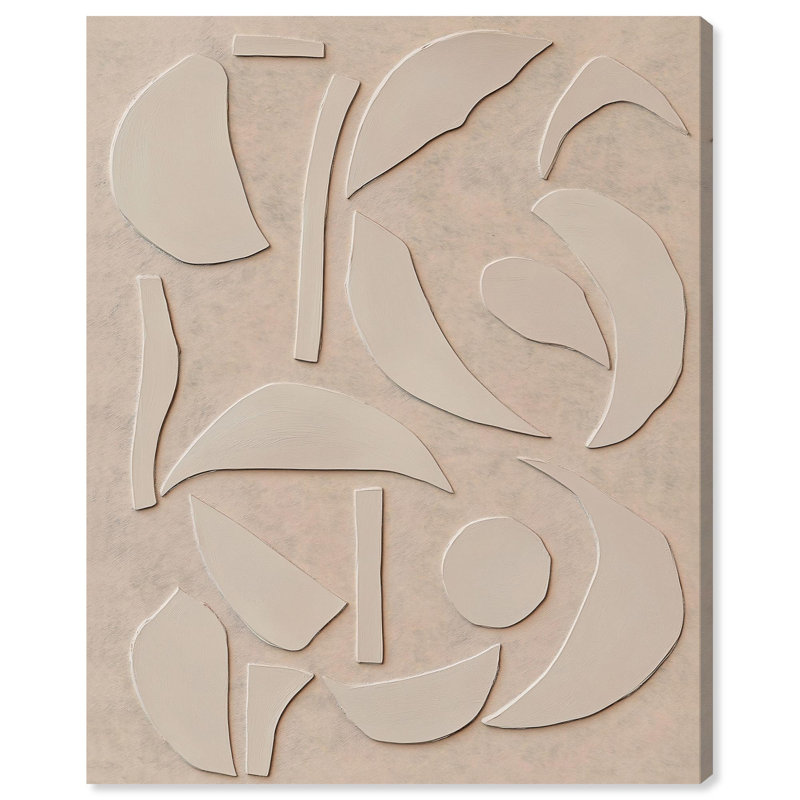 «Geometric Glyphs I», impression sur toile, art minimaliste bohème par Art Remedy, 30" H x 24" W, Toile tendue avec châssis