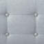 Structure de lit double tapissier pleine grandeur avec tête de lit capitonnée carrée, structure de lit facile à assembler pour la chambre à coucher, gris clair