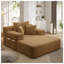 Chaise longue luxueuse en velours côtelé moelleux avec 3 coussins et coussin de printemps-162070090