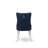 Denison Parson Chairs - Button Tufted Nailhead Navy Blue Polyester Fabric Padded Dining Chairs, Set of 2, Linen White-1233070014