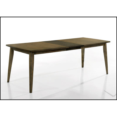 Bistro Vintage Walnut 88 Inch Wide Contemporary Rectangle Dining Table with Extension Leaf for Family Gatherings