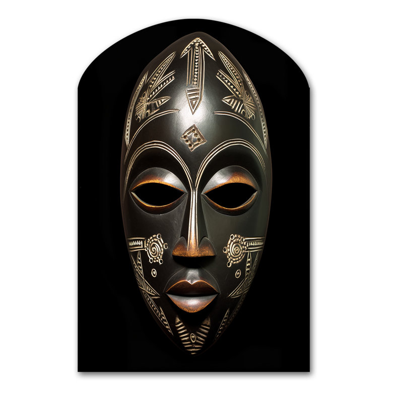 Sculpture murale en métal asymétrique africain, H 43 po x l 33 po x P 1 po