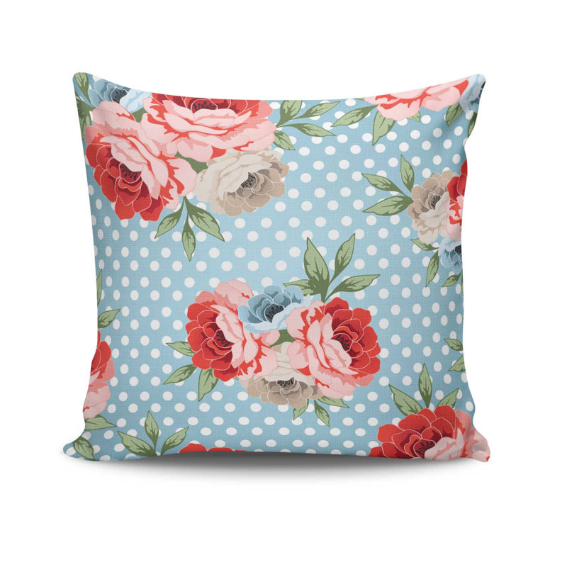 Coussin décoratif, 17,0 x 17,0 pouces, 50% coton / 50% polyester, lavable à la machine, repassable, rembourrage en silicone, fermeture à glissière dissimulée | Coussin décoratif doux et élégant pour le salon, la chambre à coucher et le bureau