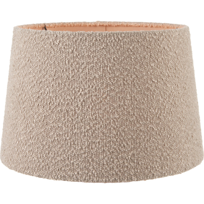 Round Boucle Lamp Shade (Uno) , Beige, 26cm H x 40cm W x 40cm D