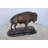 Bison Standing Bronze Statue, Bellaire American Buffalo Sculpture with Marble Base, 11"L x 6"W x 8"H