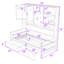 2 Drawers Wood Daybed with Shelves-464308822-464308823