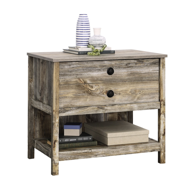 Classeur latéral côtier avec finition brun chaud, rangement de bureau en bois d'ingénierie, tiroir à extension complète pour différents dossiers, livres de rangement, décor, système, support, conception compacte, finition à assemblage simple -