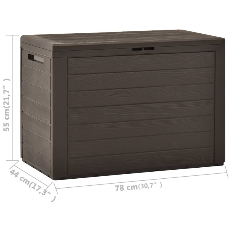 Patio Storage Box, 200 qts, Brown