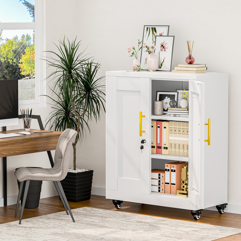 Armoire de rangement Ebern Designs , Blanc