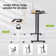 Masakazu Height Adjustable Standing Desk with Built-in Outlets,4 Lockable Casters, 2 Hooks