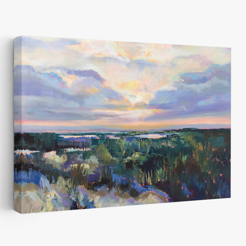 Contemporary And Preppy Sunset Path, 24" H x 16" W