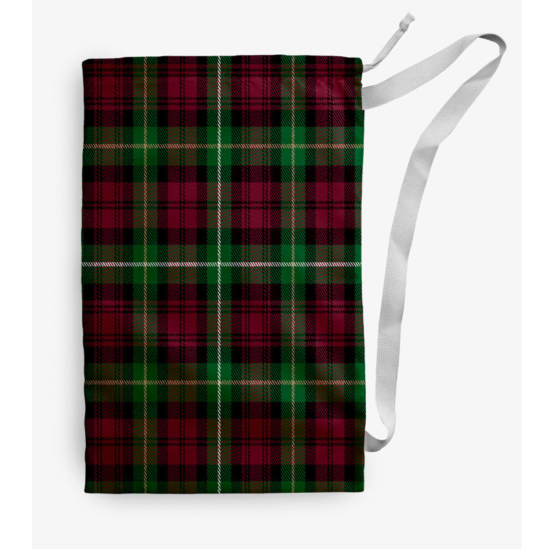 Sac à linge Tartan, Rouge, Petit (H 29 po x l 18 po)